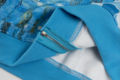 Monet Camo Patchwork | Zip-Up Hoodie - Santo 