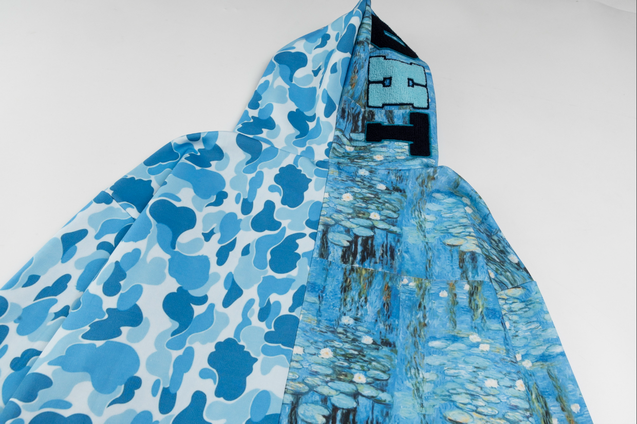 Monet Camo Patchwork | Zip-Up Hoodie - Santo 