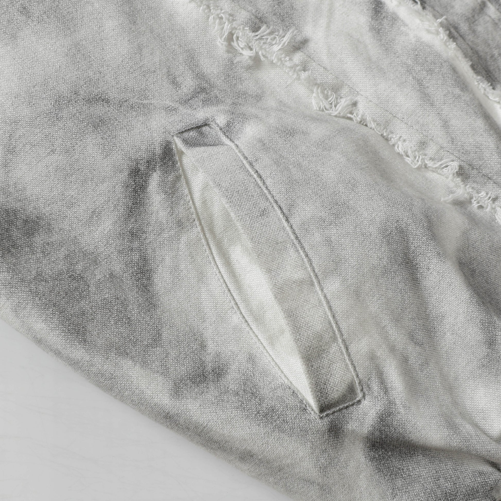 Washed Fray Edge | Hooded Jacket - Santo 