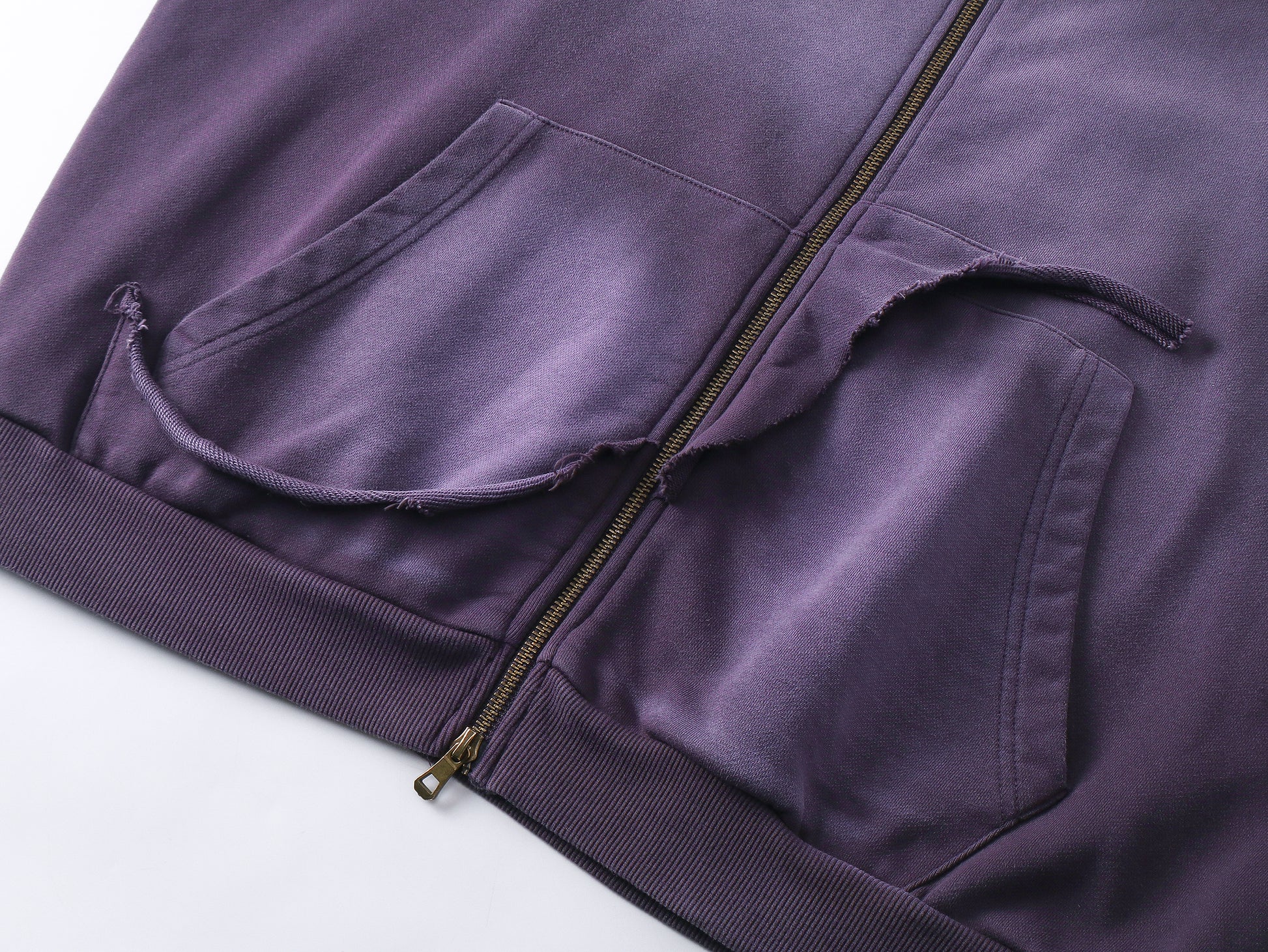 Washed Distressed | Zip-Up Hoodie - Santo 