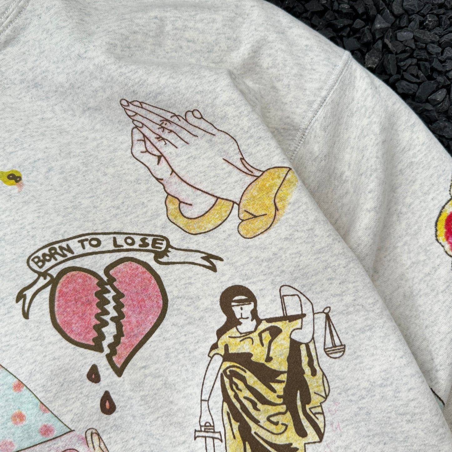 Graffiti Icon Print | Washed Hoodie - Santo 