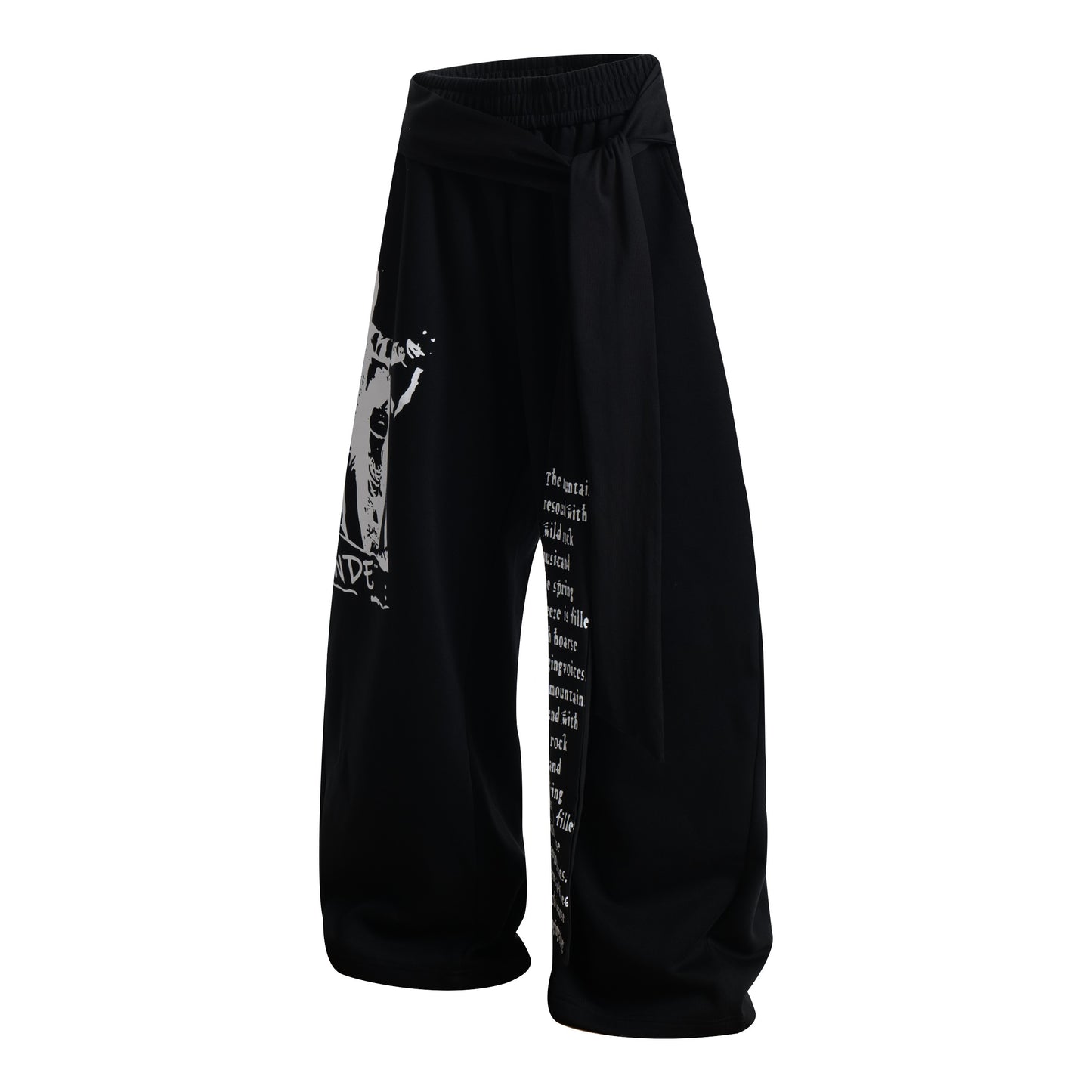 Stage Riot | Wide-Leg Printed Drawstring Pants