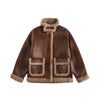 Rustfield | Faux Shearling Lined Aviator Jacket
