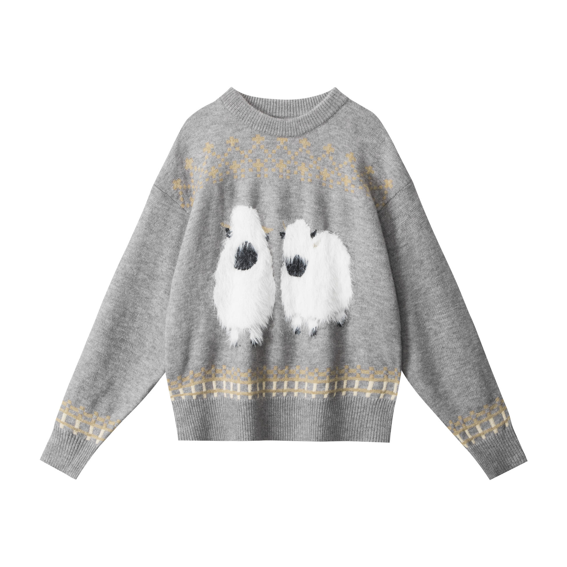 Woolly Pair | Fuzzy Sheep Knit Jumper - Santo 