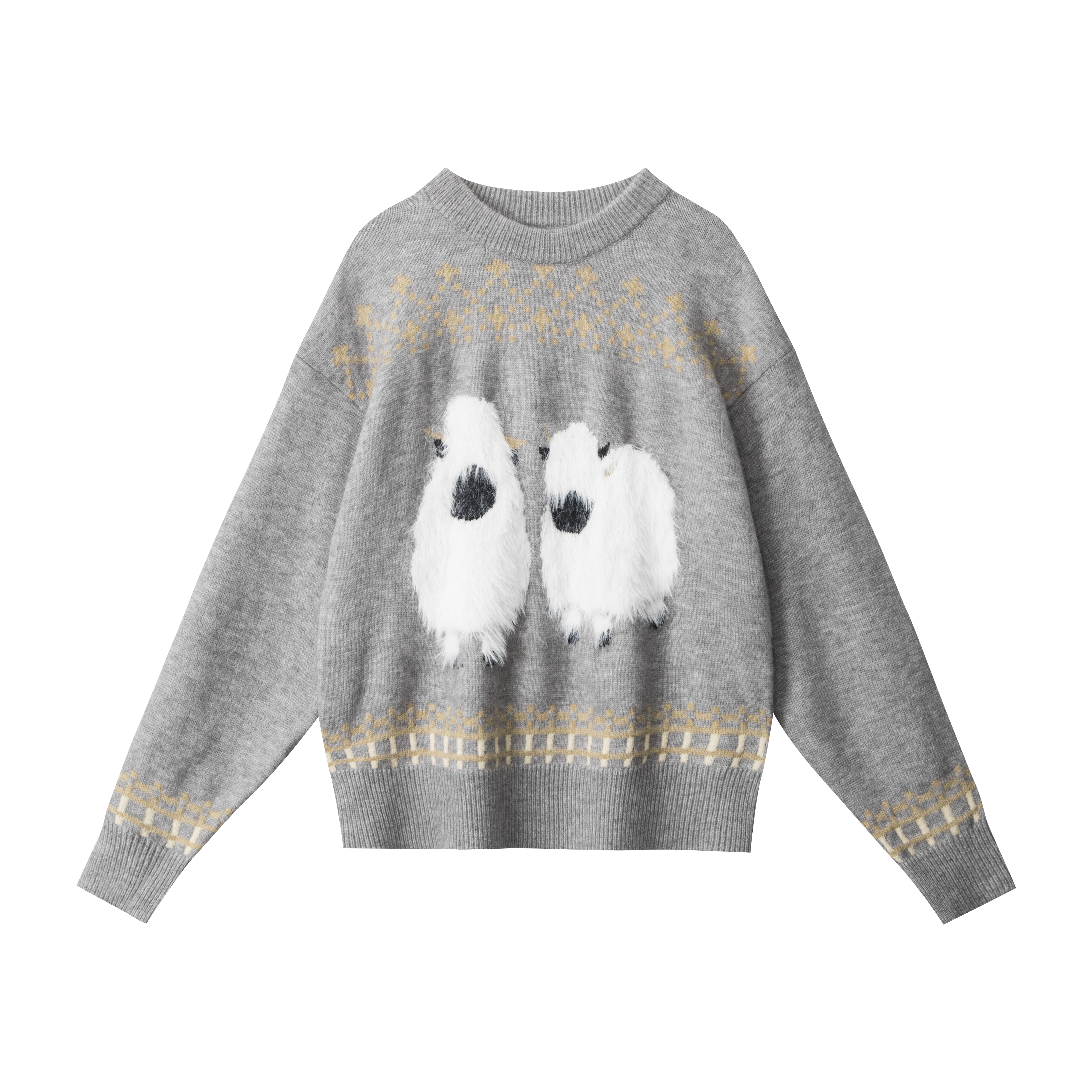 Woolly Pair | Fuzzy Sheep Knit Jumper