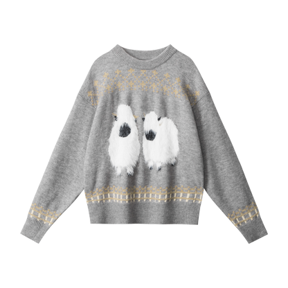 Woolly Pair | Fuzzy Sheep Knit Jumper - Santo 