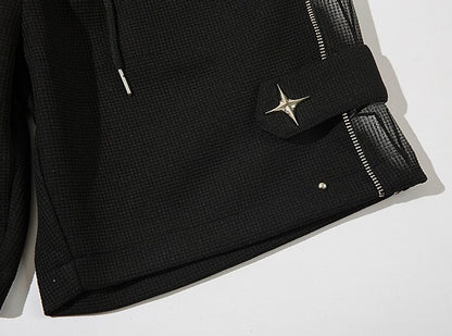 Star | Zip Up Shorts - Santo 
