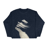 Abstract Embrace | Artistic Graphic Knit Sweater