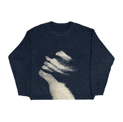 Abstract Embrace | Artistic Graphic Knit Sweater - Santo 