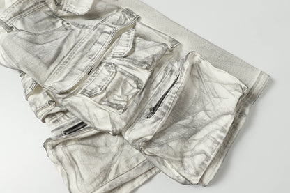 Multi-Pocket | Washed Cargo Shorts - Santo 