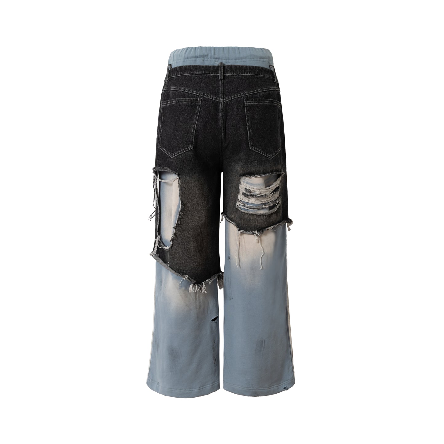 Deconstructed Distressed | Striped Jeans - Santo 