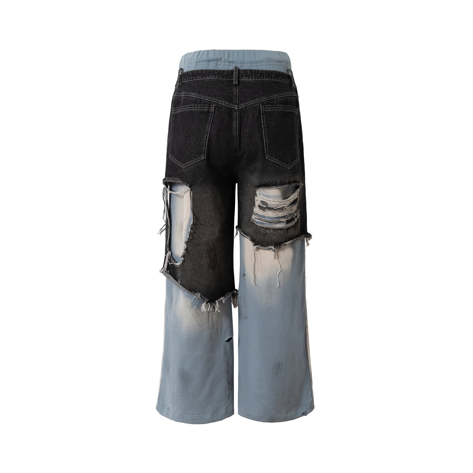 Deconstructed Distressed | Striped Jeans - Santo 