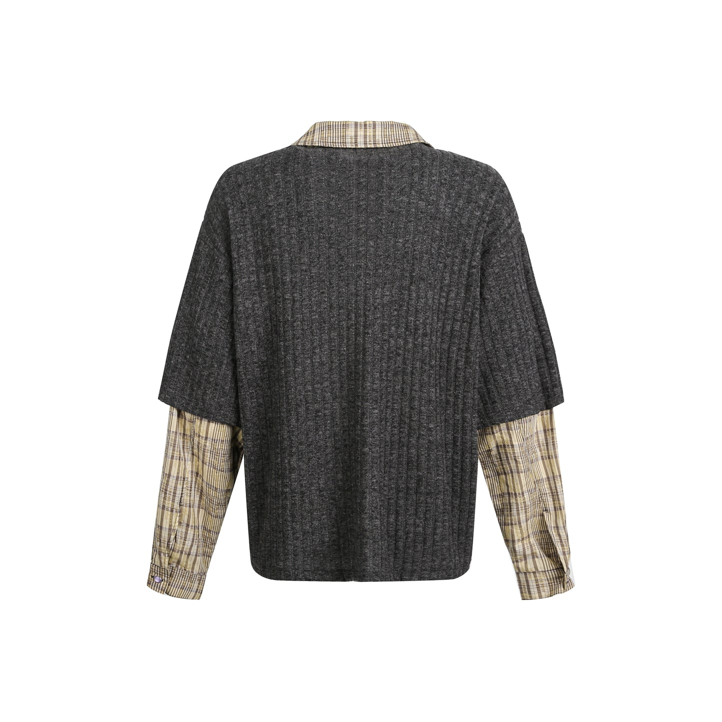 Vintage Plaid Teddy | V-Neck Sweatshirt - Santo 