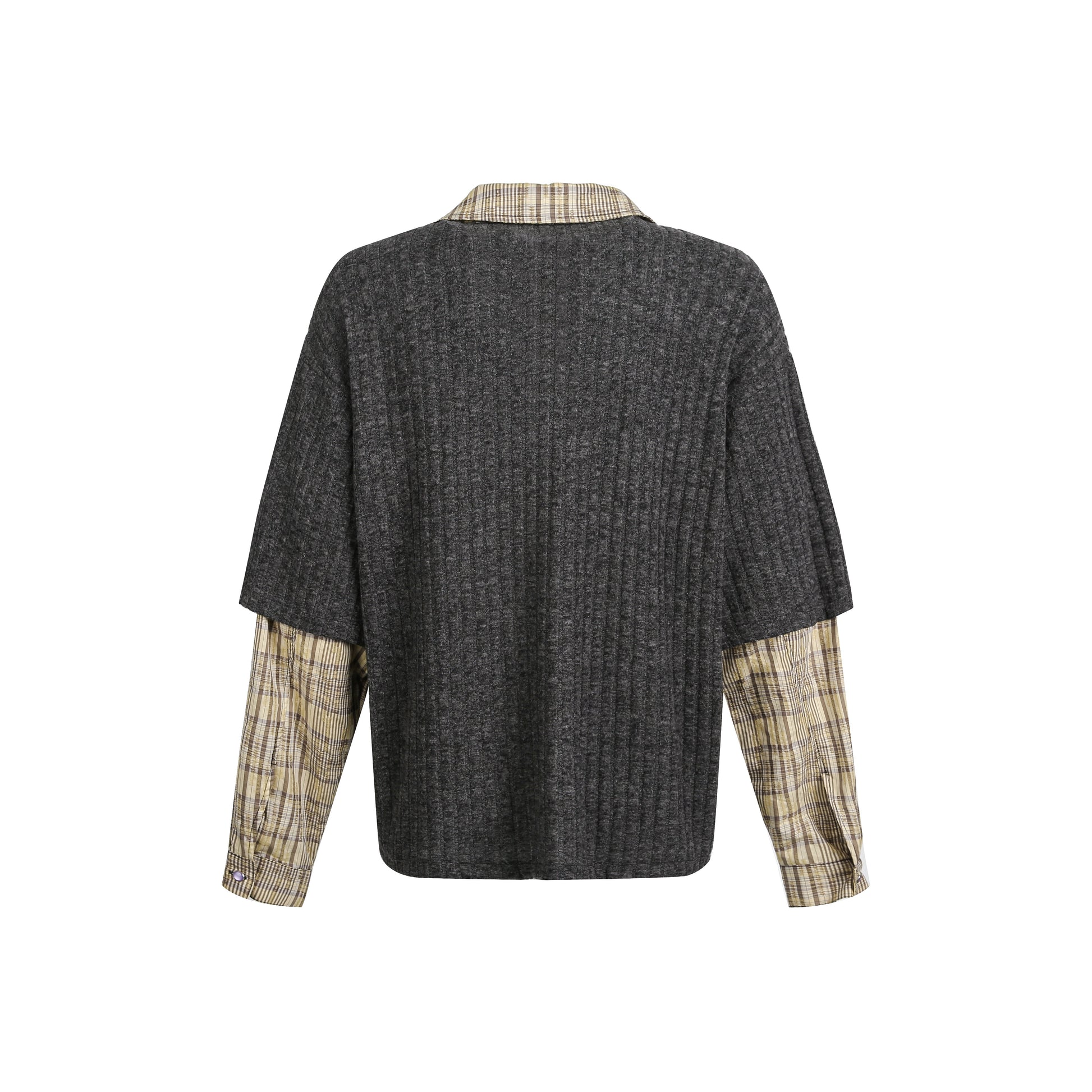 Vintage Plaid Teddy | V-Neck Sweatshirt - Santo 