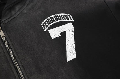 Vintage Sport Stripe | Zip Up Hoodie - Santo 