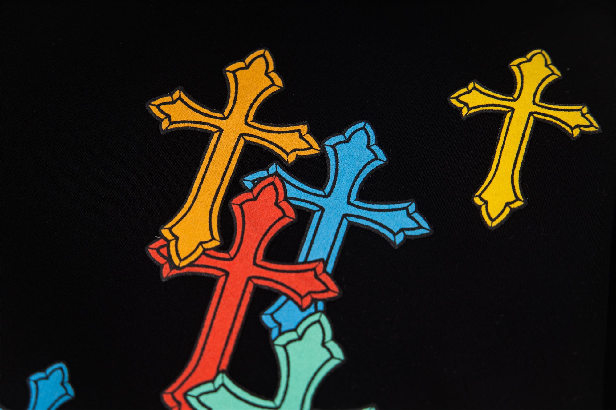 Colorful Cross Patch | Zip-Up Hoodie