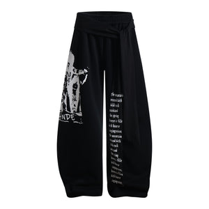 Stage Riot | Wide-Leg Printed Drawstring Pants