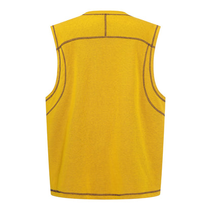 Forest Pulse | Contrast Seam Sleeveless Top - Santo 