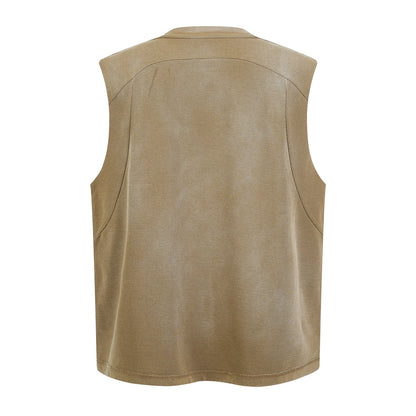 Midnight Utility | Sleeveless Pocket Knit Top - Santo 