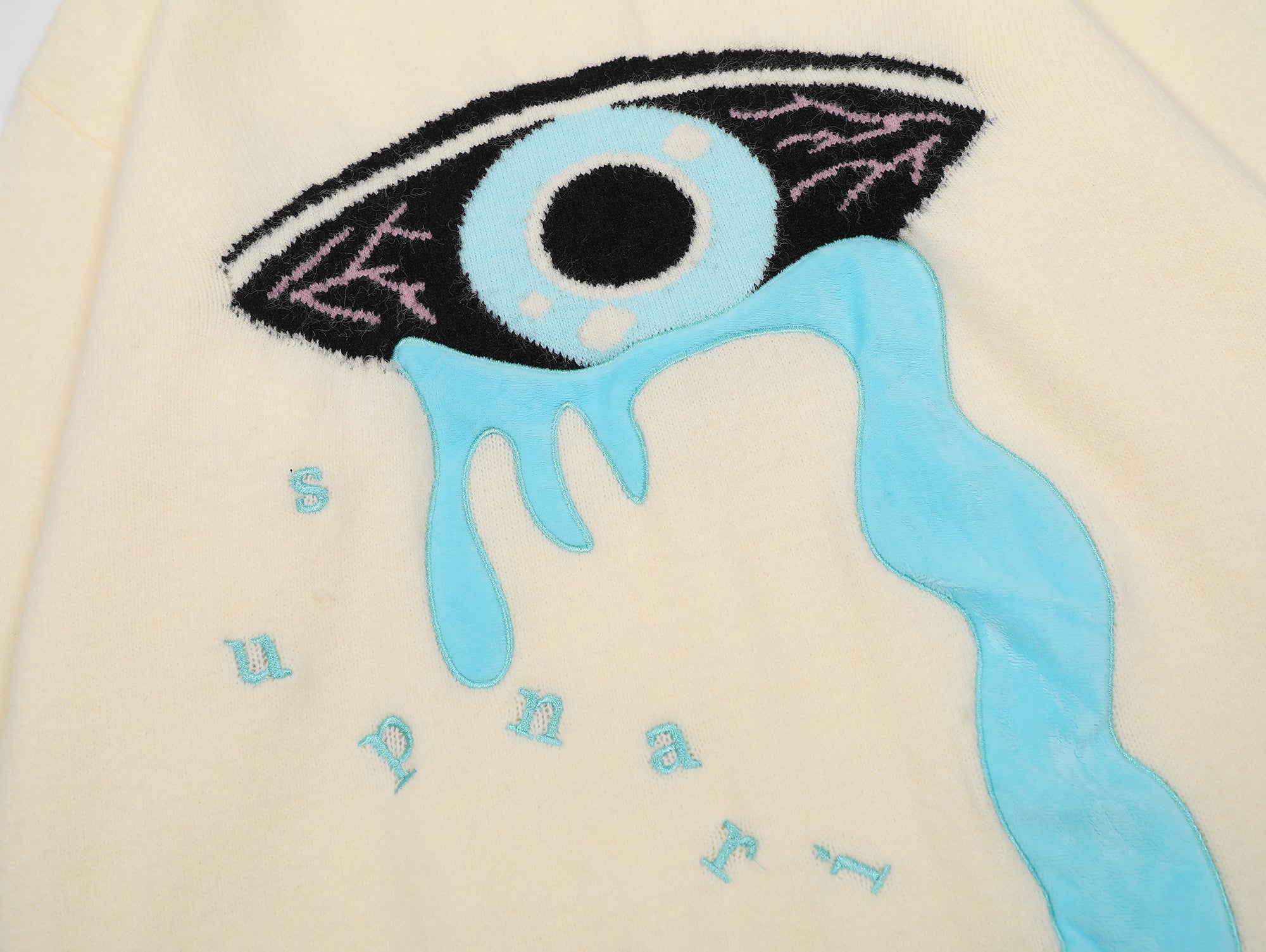 Tearful Eye | High Street Grafik-Strickpullover