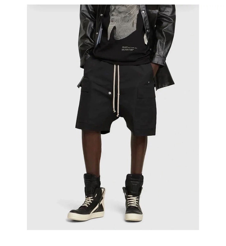 Taschen | Hip Hop Zip-up Long Drawstring Shorts