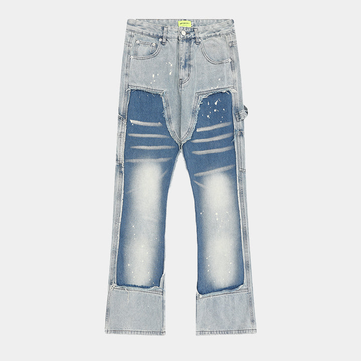 'Retro Patchwork' Jeans - Santo 