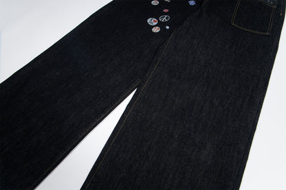 Studded Patchwork | Denim Jeans - Santo 