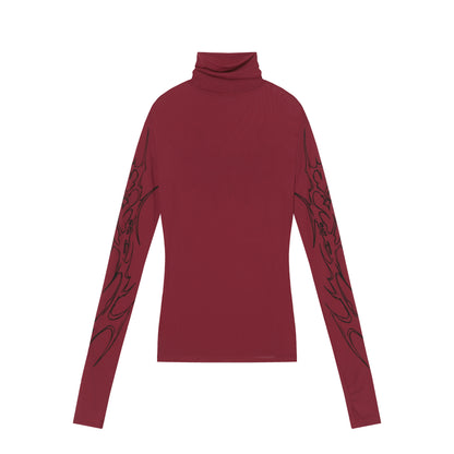 Streetwear Gothic Print | Turtleneck Sweatshirt - Santo 