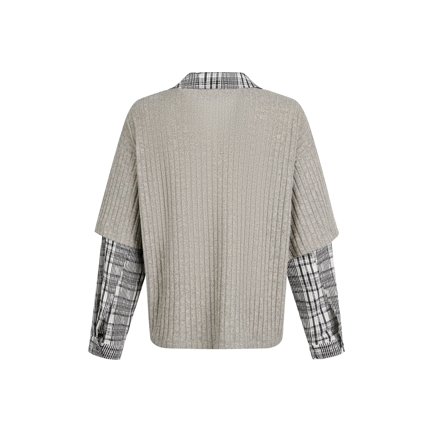Vintage Plaid Teddy | V-Neck Sweatshirt - Santo 