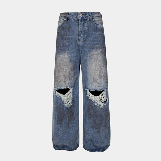 Destroyed Dirty Wash | Denim Jeans - Santo 