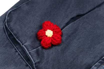 3D floral embroidery | Washed Cargo - Santo 