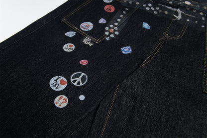 Studded Patchwork | Denim Jeans - Santo 