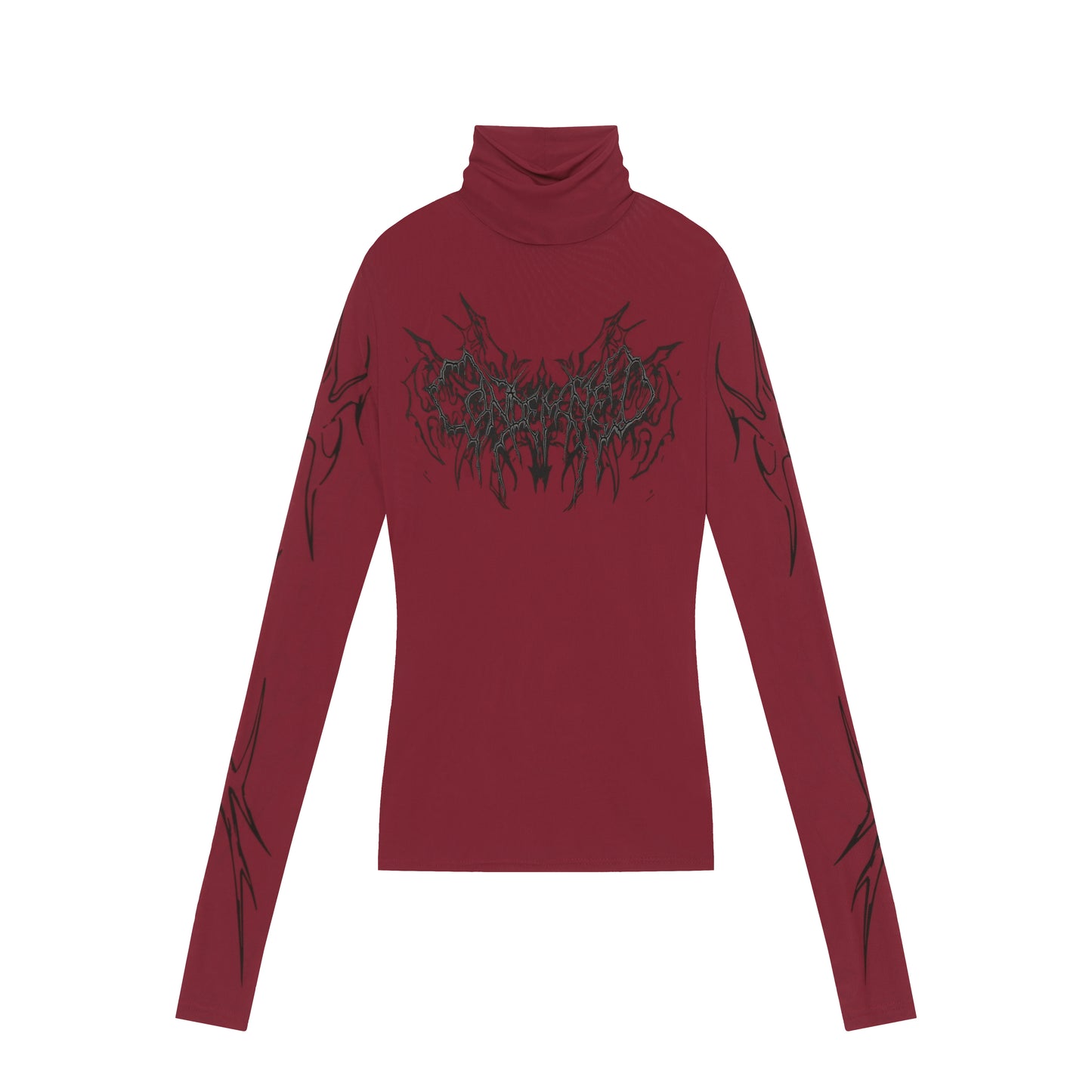 Streetwear Gothic Print | Turtleneck Sweatshirt - Santo 