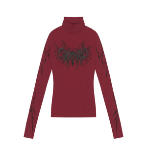 Streetwear Gothic Print | Turtleneck Sweatshirt - Santo 