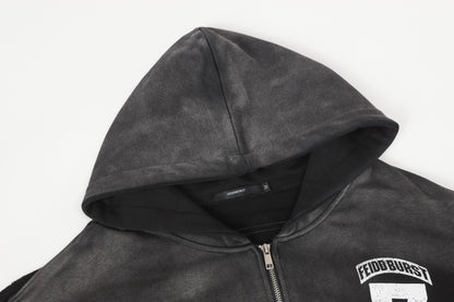 Vintage Sport Stripe | Zip Up Hoodie - Santo 