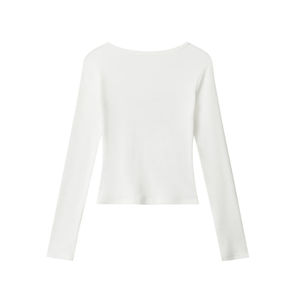 STUDDED SCRIPT | Graphic Scoop-Neck Set