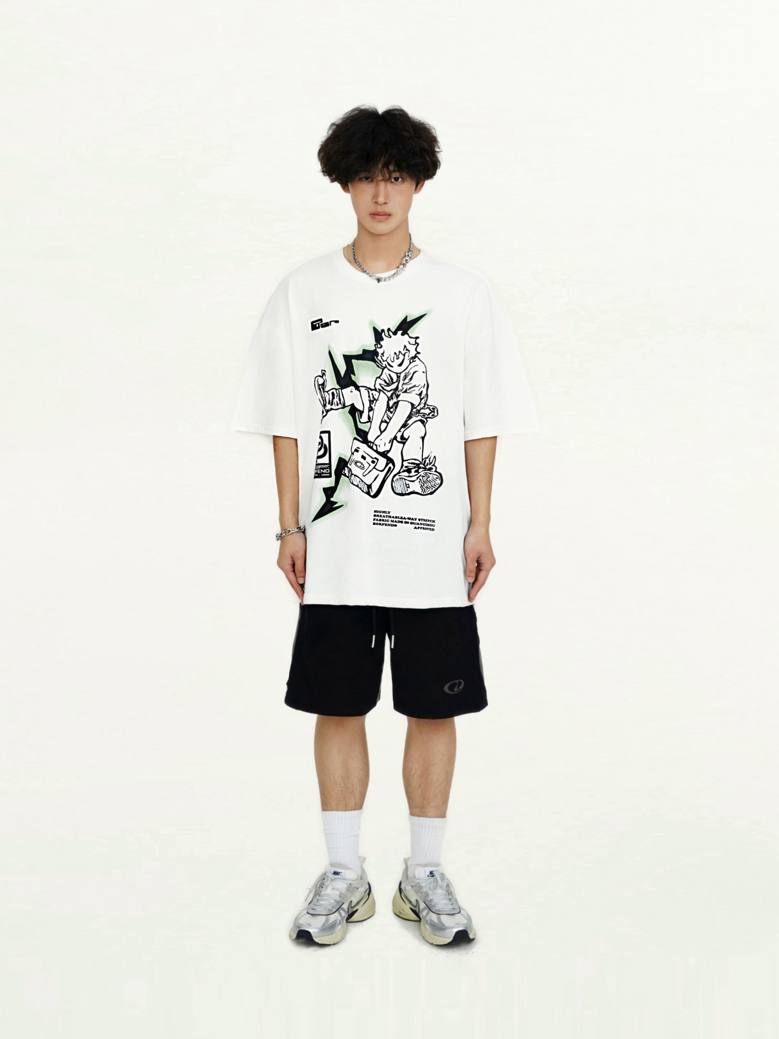 'Anime Line' T shirt - Santo 