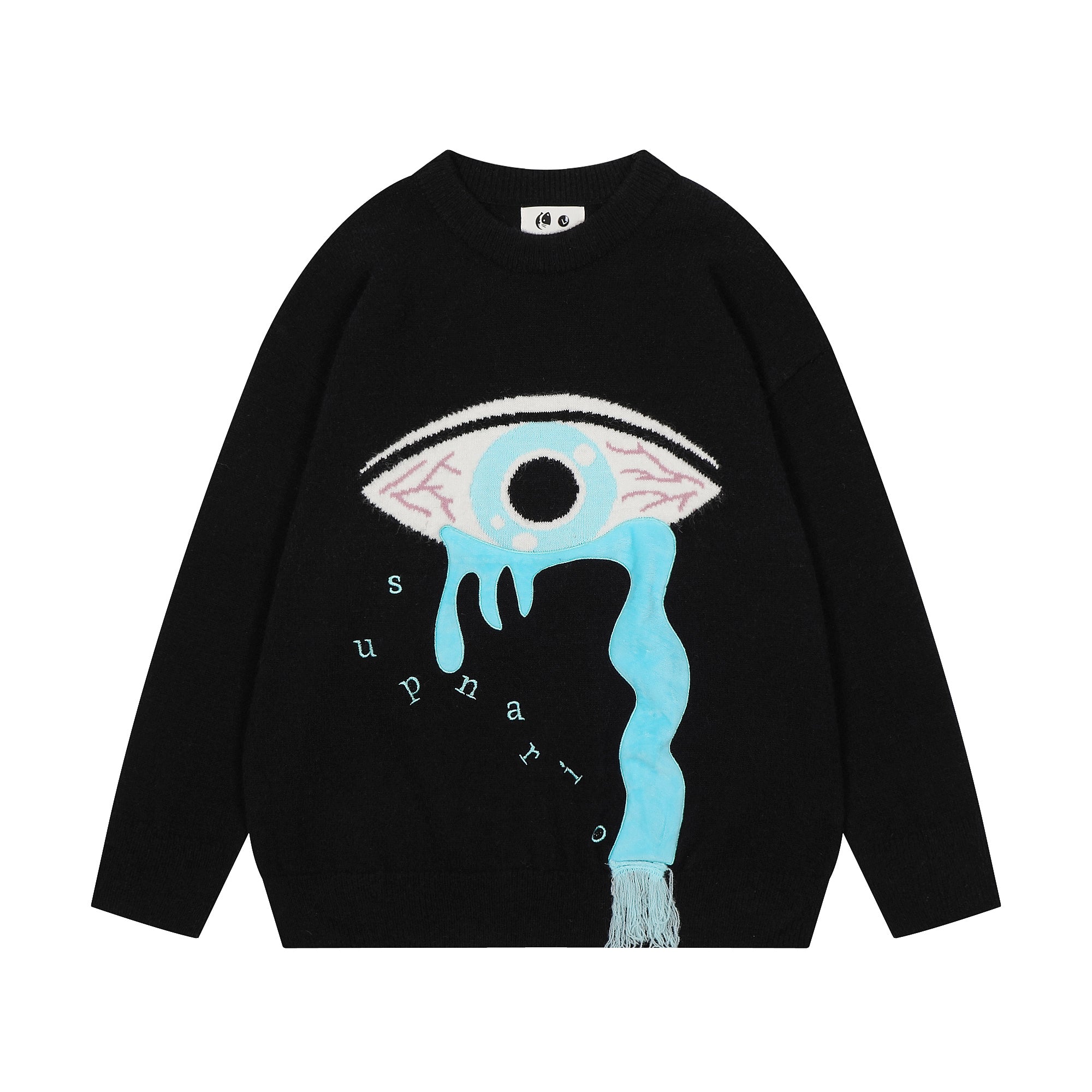 Tearful Eye | High Street Grafik-Strickpullover