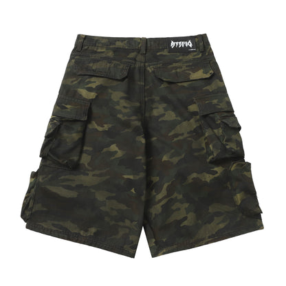 Multi-Pocket | Camouflage Cargo Shorts - Santo 