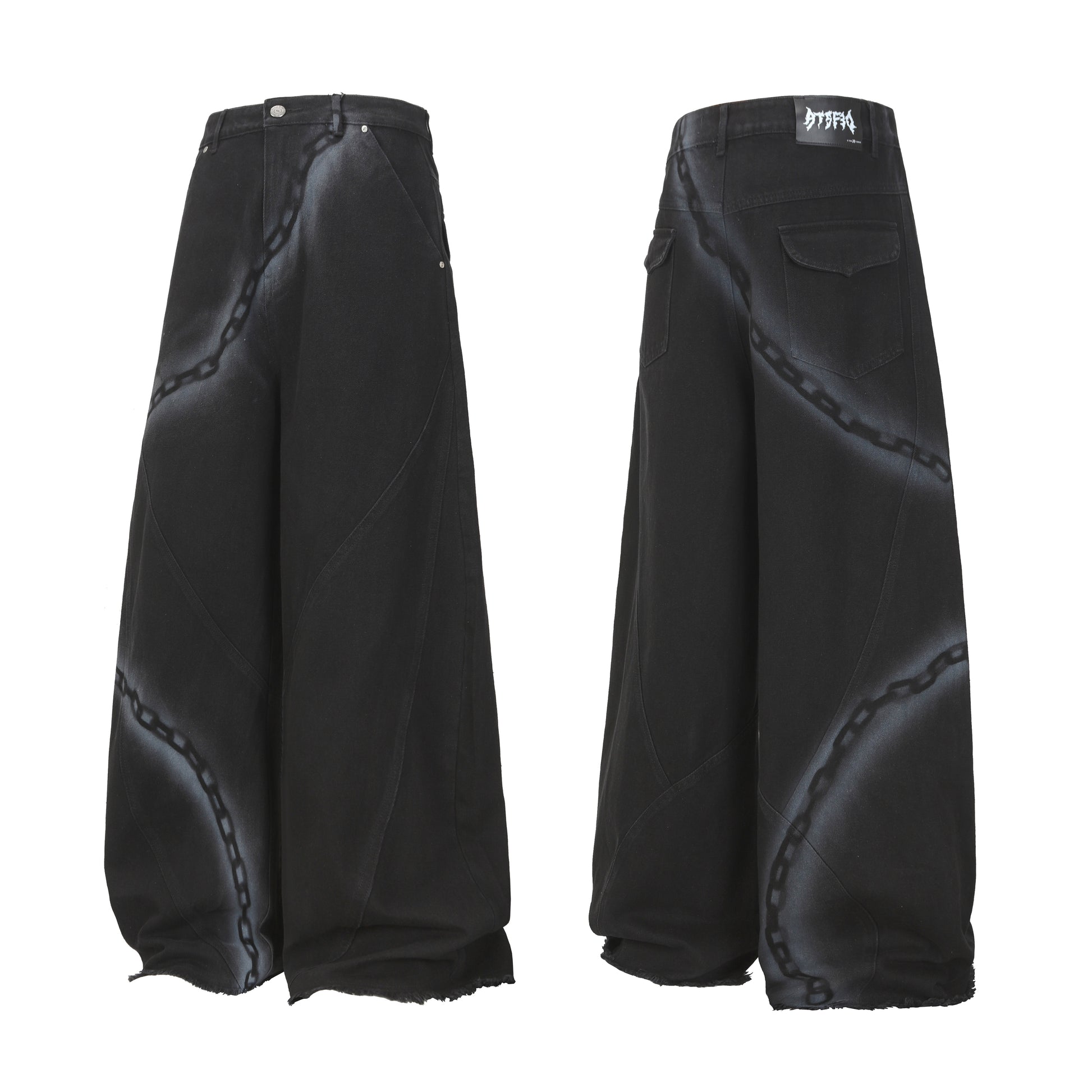 Chain Print | Baggy Jeans - Santo 