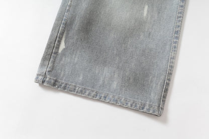 Plaid Waist Doll Print | Distressed Jeans - Santo 