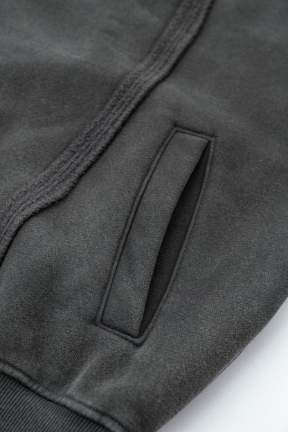 Structured Panel | Baggy Zip-Up Hoodie - Santo 