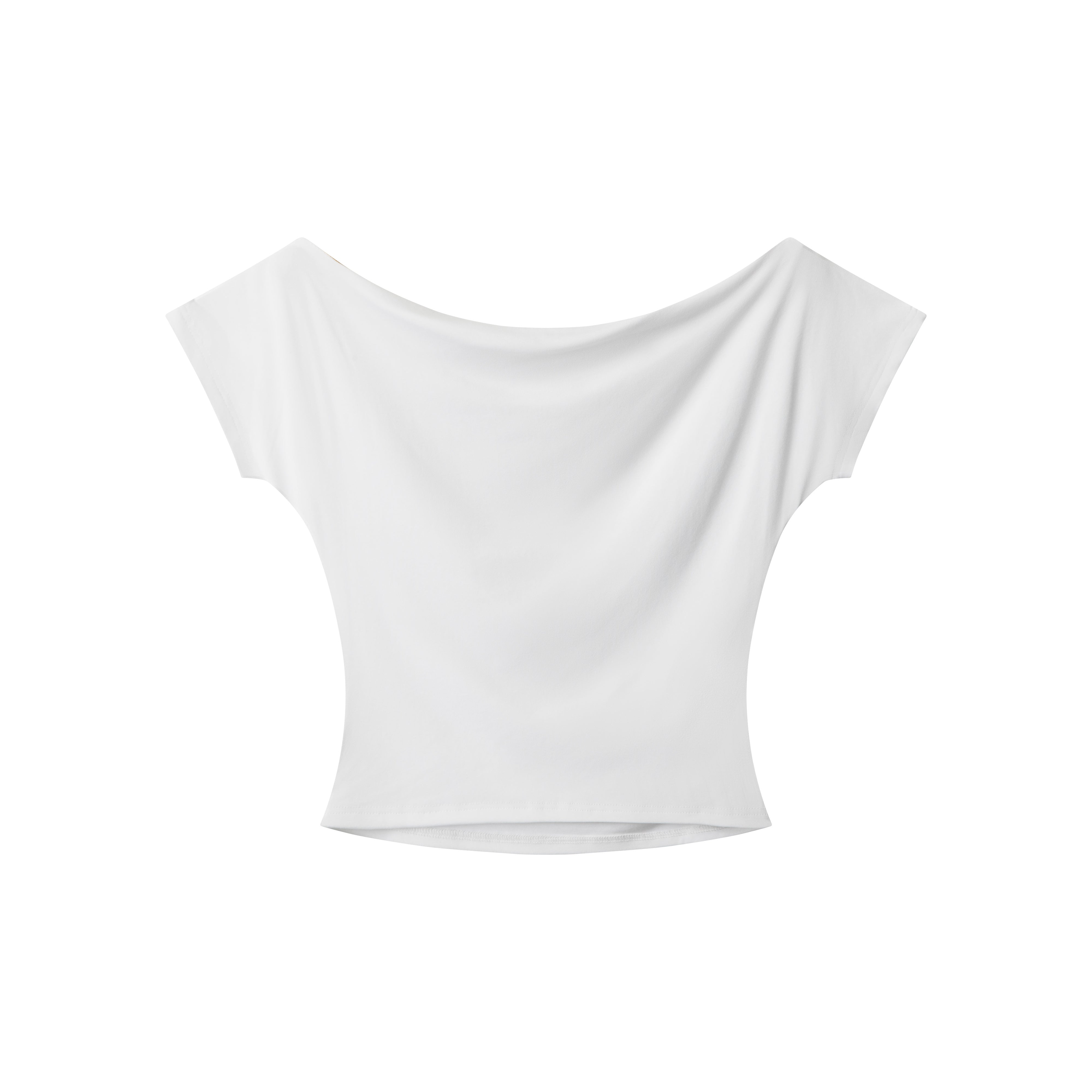 Chain Drape | Asymmetrical Shoulder Tee