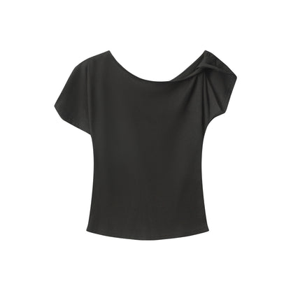 Varsity Star | Off-Shoulder Graphic Tee - Santo 