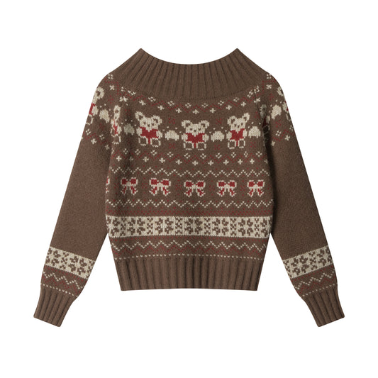 Kitten Knit | Fair Isle Cropped Sweater - Santo 
