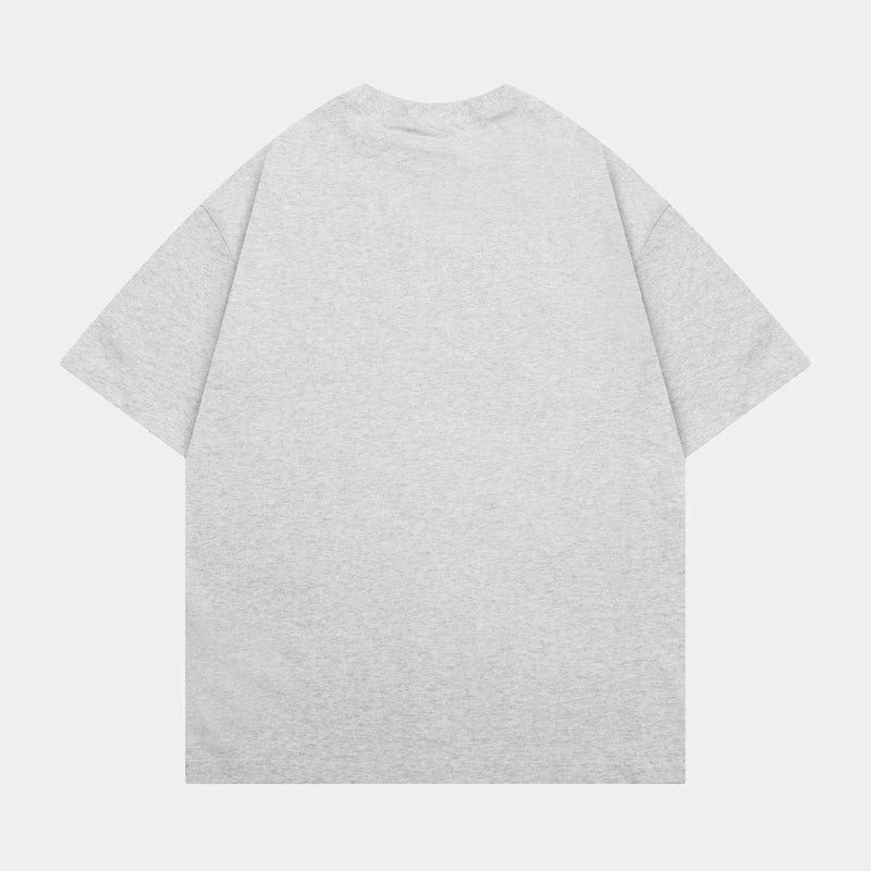 Star Cat Print Oversized T-shirt in grey back