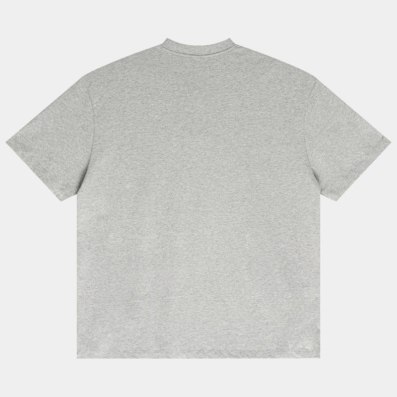 Dachshund Ruffle Illustration T-shirt in grey back