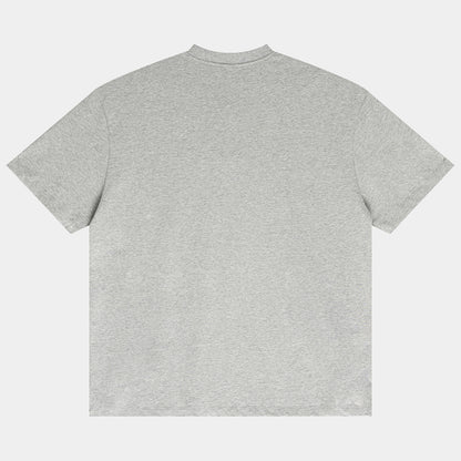 Dachshund Ruffle Illustration T-shirt in grey back
