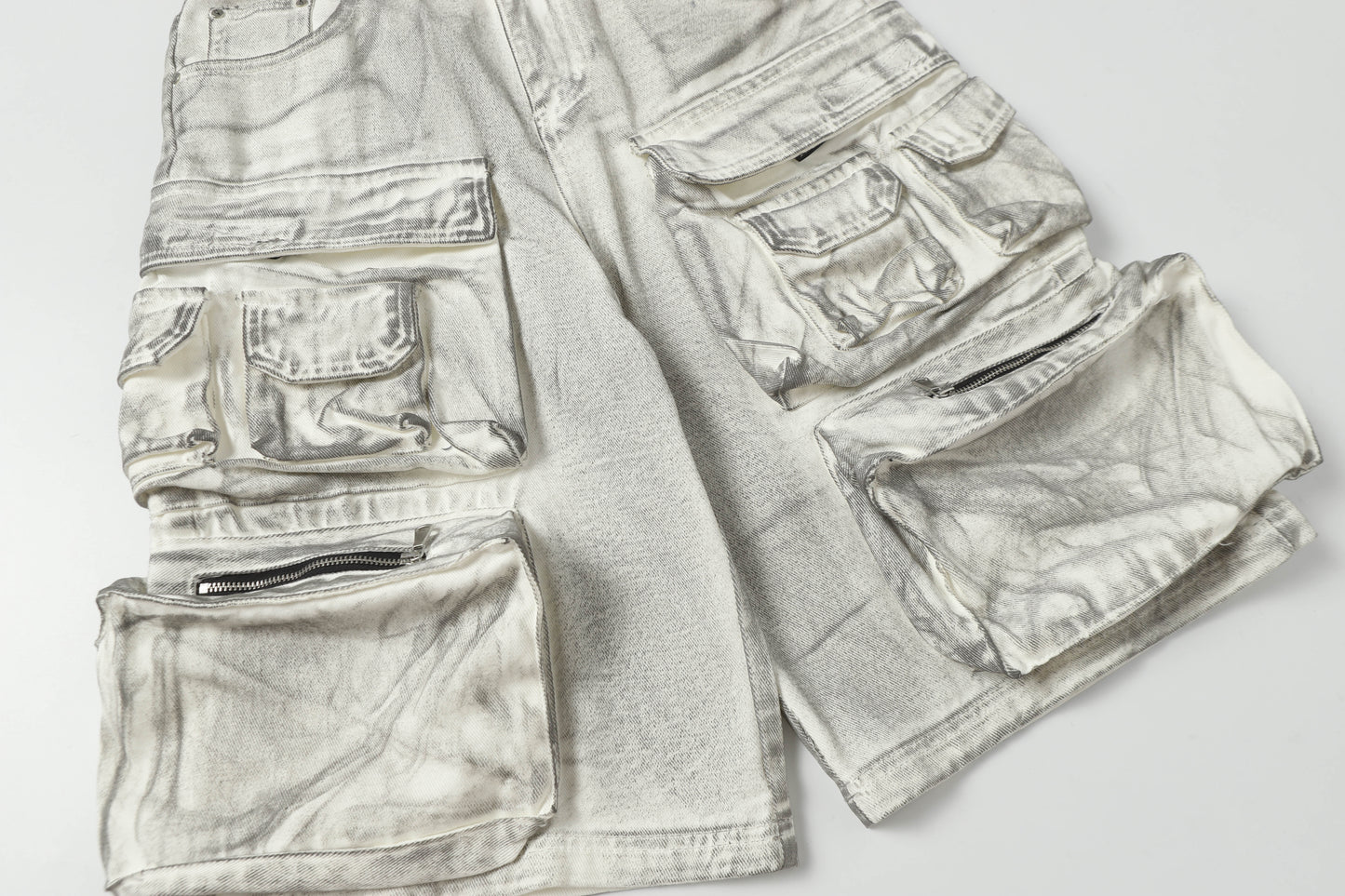 Multi-Pocket | Washed Cargo Shorts - Santo 