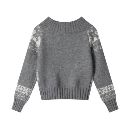 Kitten Knit | Fair Isle Cropped Sweater - Santo 